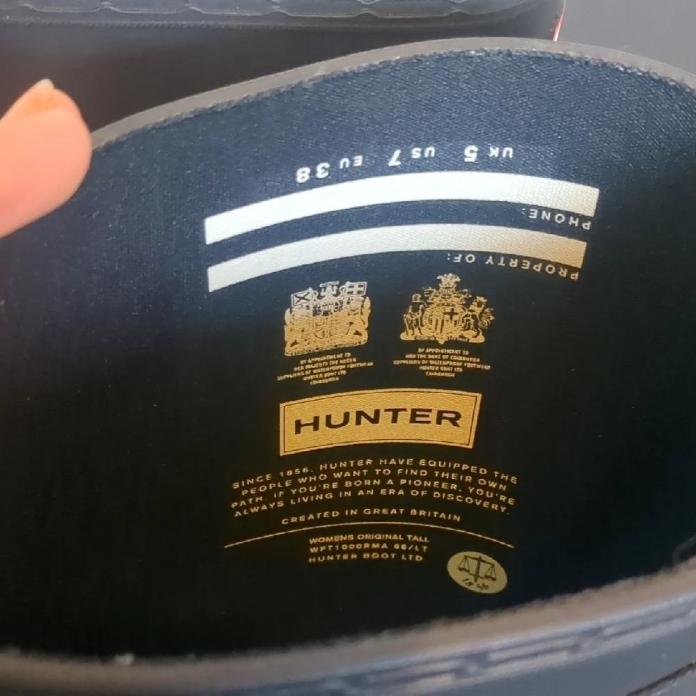 Hunter Black Tall Rain Boots - Picture 6 of 11